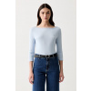Tommy Hilfiger tričko s dlhým rukávom dámske bavlnené WW0WW49928 modrá XS Tommy Hilfiger tričko s dlhým rukávom dámske bavlnené WW0WW49928 modrá XS
