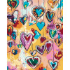 ZUTY Maľovanie podľa čísel - FAREBNÉ SRDIEČKA Rámovanie: vypnuté plátno na rám, Rozmer: 40x50 cm ZUTY Maľovanie podľa čísel - FAREBNÉ SRDIEČKA Rámovanie: vypnuté plátno na rám, Rozmer: 40x50 cm