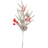 Vetvička MagicHome Vianoce, zasnežená, so šípkami, 34 cm Vetvička MagicHome Vianoce, zasnežená, so šípkami, 34 cm