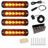 4x STROBOSKOPICKÁ LED LAMPA ORANŽOVÁ POMOC ODŤAHOVKA 12V S DIAĽKOVÝM OVLÁDAČOM 4x STROBOSKOPICKÁ LED LAMPA ORANŽOVÁ POMOC ODŤAHOVKA 12V S DIAĽKOVÝM OVLÁDAČOM