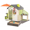 Domček na podlahe s osvetlením Life Jura Lodge Smoby s pieskoviskom kuchynkou a stolíkom so slnečníkom Domček na podlahe s osvetlením Life Jura Lodge Smoby s pieskoviskom kuchynkou a stolíkom so slnečníkom