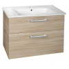 Aqualine VEGA umývadlová skrinka 82x67,6x43,8cm, 2x zásuvka, dub platin VG883 Aqualine VEGA umývadlová skrinka 82x67,6x43,8cm, 2x zásuvka, dub platin VG883