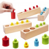 Montessori drevené valcové závažia farebné Montessori drevené valcové závažia farebné