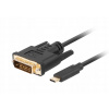 Kábel USB-C - DVI-D Dual 4K 30Hz 1080p 120Hz 1,8 m (Adaptérový kábel Lanberg USB-C(M) - DVI-D(24+1) 1,8 m, čierny) Kábel USB-C - DVI-D Dual 4K 30Hz 1080p 120Hz 1,8 m (Adaptérový kábel Lanberg USB-C(M) - DVI-D(24+1) 1,8 m, čierny)