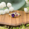 Strieborný prsteň s ametystom a spinelom Pink lagoon Strieborný prsteň s ametystom a spinelom Pink lagoon