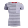 Dámske funkčné tričko Ortovox W's 185 Rock'n'Wool Short Sleeve Grey Blend M Dámske funkčné tričko Ortovox W's 185 Rock'n'Wool Short Sleeve Grey Blend M