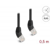 Delock Síťový kabel RJ45 Cat.6A S/FTP, zalomený nahoru o 45°, 1 m, černý Delock Síťový kabel RJ45 Cat.6A S/FTP, zalomený nahoru o 45°, 1 m, černý
