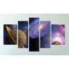 Obraz na plátne viacdielny - OB3818 - Planéta a galaxia 170cm x 100cm - S18 Obraz na plátne viacdielny - OB3818 - Planéta a galaxia 170cm x 100cm - S18