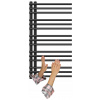 Kúpeľňový radiátor, teplovodný Granitan 400 W 50 x 90 mm, čierny Kúpeľňový radiátor, teplovodný Granitan 400 W 50 x 90 mm, čierny