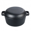 Liatinový kastról s panvou 2 v 1 26 cm (Liatinový hrniec s panvou 2 v 1, kde panvica slúži aj ako pokrievka) Liatinový kastról s panvou 2 v 1 26 cm (Liatinový hrniec s panvou 2 v 1, kde panvica slúži aj ako pokrievka)