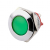 LED kontrolka kovová skrutkovacia, pre priemer otvoru 22mm, strieborná 12 V DC Zelená LED kontrolka kovová skrutkovacia, pre priemer otvoru 22mm, strieborná 12 V DC Zelená