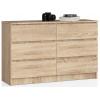 Ak furniture Komoda Kuba 120 cm 6 zásuviek dub sonoma Ak furniture Komoda Kuba 120 cm 6 zásuviek dub sonoma