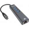 PremiumCord Adapter USB-C na Gigabit 10/100/1000Mbps + 3x USB3.0 konektor ku31ether04 PremiumCord Adapter USB-C na Gigabit 10/100/1000Mbps + 3x USB3.0 konektor ku31ether04
