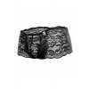 MOB Rose Lace Boy Short Black, S/M MOB Rose Lace Boy Short Black, S/M