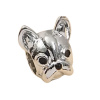 Francúzsky buldog hlava charm na náramok, strieborná farba Francúzsky buldog hlava charm na náramok, strieborná farba