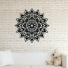 Drevená mandala na stenu - Normae Vyberte si rozmer výrobku:: 55x55, Vybrať dekor:: Biela Drevená mandala na stenu - Normae Vyberte si rozmer výrobku:: 55x55, Vybrať dekor:: Biela