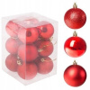 Vianočné gule nerozbitné 12 ks SADA 6 cm NA VIANOČNÝ STROMČEK ČERVENÉ PREMIUM Vianočné gule nerozbitné 12 ks SADA 6 cm NA VIANOČNÝ STROMČEK ČERVENÉ PREMIUM