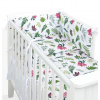 Mantinel s obliečkami do postieľky, 3D sada Bavlna, Paprade, biela/zelená, 135x100 cm Mantinel s obliečkami do postieľky, 3D sada Bavlna, Paprade, biela/zelená, 135x100 cm