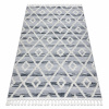 Dywany Łuszczów Koberec SEVILLA Z555A mreža, diamanty šedá / biely - strapce, Labyrint-Grécky vzor, Berber, Maroko, Shaggy 140x190 cm Dywany Łuszczów Koberec SEVILLA Z555A mreža, diamanty šedá / biely - strapce, Labyrint-Grécky vzor, Berber, Maroko, Shaggy 140x190 cm