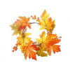 Veniec 300x300mm jesenný z javorových listov a bobúľ na zavesenie, farebná - VÝPREDAJ Veniec 300x300mm jesenný z javorových listov a bobúľ na zavesenie, farebná - VÝPREDAJ