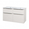 Mereo Mailo Skrinka s dvojumývadlom 121x72x48 cm, 4 zásuvky, biela CN513 Mereo Mailo Skrinka s dvojumývadlom 121x72x48 cm, 4 zásuvky, biela CN513