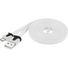 PremiumCord Kabel micro USB 2.0, A-B 2m, plochý PVC kabel, bílý ku2m2fp1