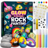 Súprava na maľovanie kameňov, 10 ks, farby svietiace v tme, 6+, darček Súprava na maľovanie kameňov, 10 ks, farby svietiace v tme, 6+, darček