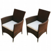 Záhradná stolička - Záhradné stoličky vidaXL 2 ks Poly Rattan Brown (Vidaxl záhradné stoličky, 2 ks, polystan, hnedá) Záhradná stolička - Záhradné stoličky vidaXL 2 ks Poly Rattan Brown (Vidaxl záhradné stoličky, 2 ks, polystan, hnedá)