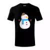 Snehuliak so šálom - Tričko detské bavlnené - 158 cm/12 rokov ( Čierna ) Snehuliak so šálom - Tričko detské bavlnené - 158 cm/12 rokov ( Čierna )