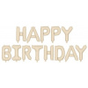 Fóliový nápis HAPPY BIRTHDAY – béžový 340 × 35 cm PartyDeco Fóliový nápis HAPPY BIRTHDAY – béžový 340 × 35 cm PartyDeco