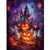 Diamantový obrázek halloweenských zámek 30 x 40 cm Diamantový obrázek halloweenských zámek 30 x 40 cm