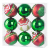Gule MagicHome Vianoce, 9 ks, červeno - zelené, s dekoráciou, na vianočný stromček, 6 cm Gule MagicHome Vianoce, 9 ks, červeno - zelené, s dekoráciou, na vianočný stromček, 6 cm