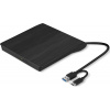 Externí DVD vypalovačka C-tech DVD-USB-AC, USB 2.0, USB A/Type C Externí DVD vypalovačka C-tech DVD-USB-AC, USB 2.0, USB A/Type C