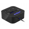USB 2.0 HUB s 3 portami a čítačkou pamäťových kariet SD USB 2.0 HUB s 3 portami a čítačkou pamäťových kariet SD