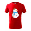 Snehuliak so šálom - Tričko detské bavlnené - 146 cm/10 rokov ( Červená ) Snehuliak so šálom - Tričko detské bavlnené - 146 cm/10 rokov ( Červená )