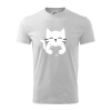 Mačka drží srdce - Tričko detské bavlnené - 122 cm/6 rokov ( Svetlosivý melír ) Mačka drží srdce - Tričko detské bavlnené - 122 cm/6 rokov ( Svetlosivý melír )