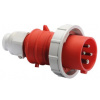 Průmyslový napájecí konektor Zástrčka, Kabelová montáž, Samec, formát pólů: 3P plus E, orientace těla: přímý barva Červená, Průmyslový napájecí konektor Zástrčka, Kabelová montáž, Samec, formát pólů: 3P plus E, orientace těla: přímý barva Červená,