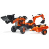 Falk šliapací traktor 2065N Kubota backhoe s predným bagrom a prívesom s otočným bagrom (3016200206552) Falk šliapací traktor 2065N Kubota backhoe s predným bagrom a prívesom s otočným bagrom (3016200206552)