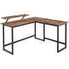 Rohový písací stôl LWD56X v rustikálnom štýle 130x140 cm - hnedý Rohový písací stôl LWD56X v rustikálnom štýle 130x140 cm - hnedý