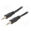 Kabel Jack 3,5mm 3pin vidlice,z obou stran 10m černá PVC Kabel Jack 3,5mm 3pin vidlice,z obou stran 10m černá PVC