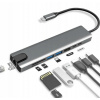 Adaptér Hub USB C 3.0 TF HDMI 4K PD LAN 6v1 RJ45 Adaptér Hub USB C 3.0 TF HDMI 4K PD LAN 6v1 RJ45