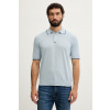 United Colors of Benetton úpletové polo tričko pánske bavlnené 1X56K301S modrá XXL United Colors of Benetton úpletové polo tričko pánske bavlnené 1X56K301S modrá XXL