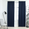 zahrada-XL Zatemňovacie závesy s háčikmi 2 ks, modré 140x225 cm 134455 zahrada-XL Zatemňovacie závesy s háčikmi 2 ks, modré 140x225 cm 134455
