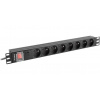 LANBERG PDU 19inch 1U 16A 8x French socket 2m black PDU-08E-0200-BK LANBERG PDU 19inch 1U 16A 8x French socket 2m black PDU-08E-0200-BK