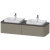 DURAVIT Happy D.2 Plus závesná skrinka pod dve umývadlá pod dosku, 2 zásuvky, 1600 x 550 x 354 mm, kameňovo šedá matná lakovaná, HP4946B9292 DURAVIT Happy D.2 Plus závesná skrinka pod dve umývadlá pod dosku, 2 zásuvky, 1600 x 550 x 354 mm, kameňovo šedá matná lakovaná, HP4946B9292