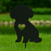 Záhradná dekorácia – Maltipoo so srdiečkom Záhradná dekorácia – Maltipoo so srdiečkom