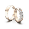 Svadobné obrúčky - ružové a biele zlato 2014085/RBX Svadobné obrúčky - ružové a biele zlato 2014085/RBX