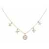 Náhrdelník s visiacimi príveskami Guess Secret Garden JUBN06032JWYGT/U Náhrdelník s visiacimi príveskami Guess Secret Garden JUBN06032JWYGT/U