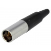 AMPHENOL Konektor Mini XLR 3pin vidlica na kábel l; 5A; 0,5mm2 AMPHENOL Konektor Mini XLR 3pin vidlica na kábel l; 5A; 0,5mm2