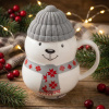 Vianočný porcelánový hrnček so silikónovým viečkom ALTOM DESIGN NIEDŹWIADEK 380 ml Vianočný porcelánový hrnček so silikónovým viečkom ALTOM DESIGN NIEDŹWIADEK 380 ml